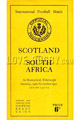 Scotland v South Africa 1951 rugby  Programme